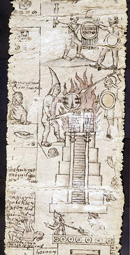 447x879 Mexico Spanish Conquest Nan Aztec Warrior - Aztec Temple Drawing