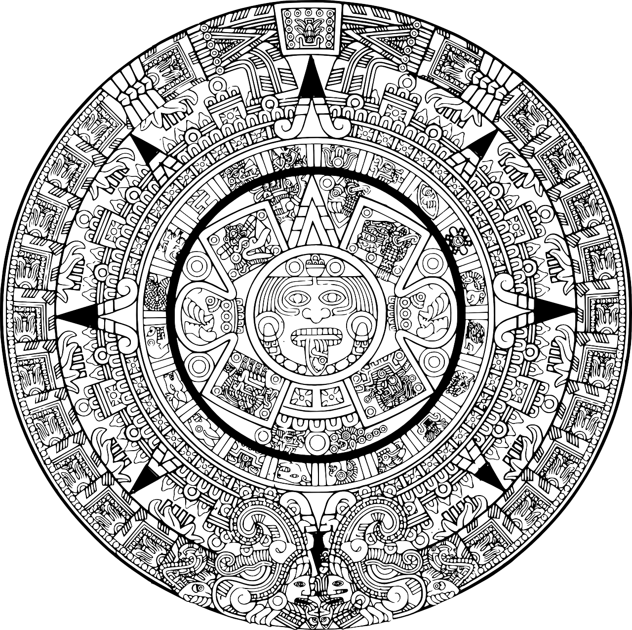 1280x1275 Collection Of Free Temple Drawing Aztec Download On Ui Ex - Aztec Temple Drawing