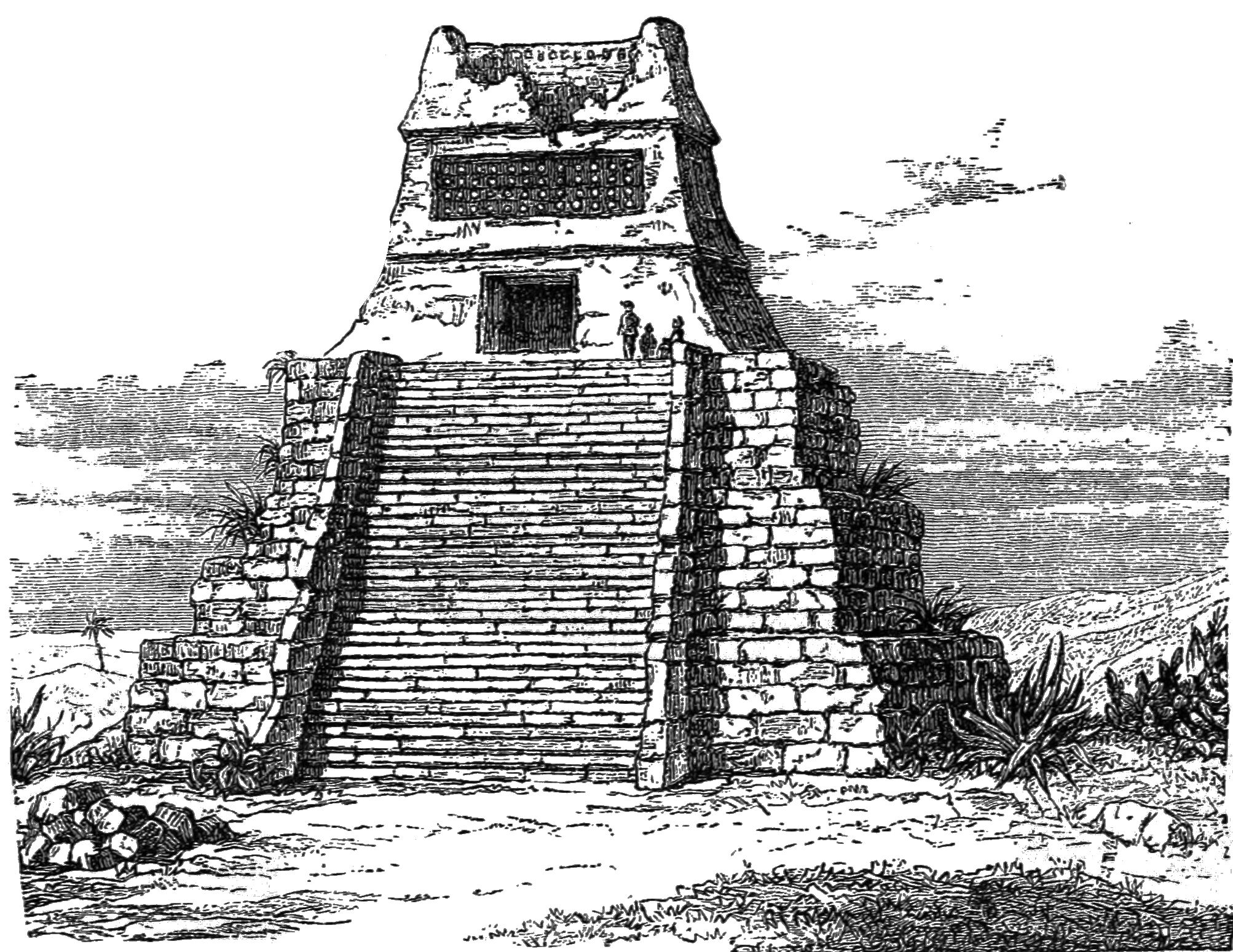 2006x1550 Filepsm Aztec Temple - Aztec Temple Drawing