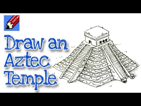 480x360 How To Draw An Mayan Pyramid Temple - Aztec Temple Drawing