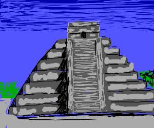 300x250 Aztec Temple Drawing - Aztec Temple Drawing