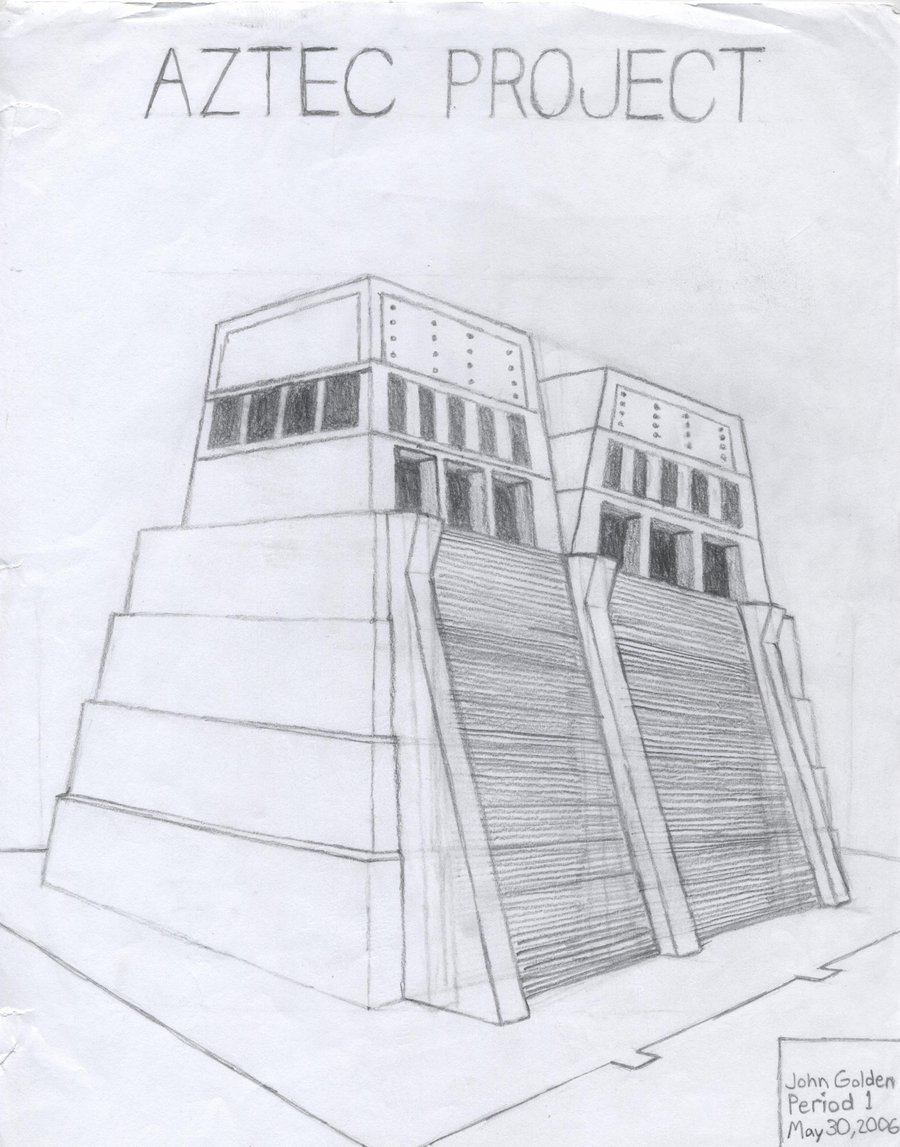 900x1147 Other Images Aztec Temple Drawing - Aztec Temple Drawing