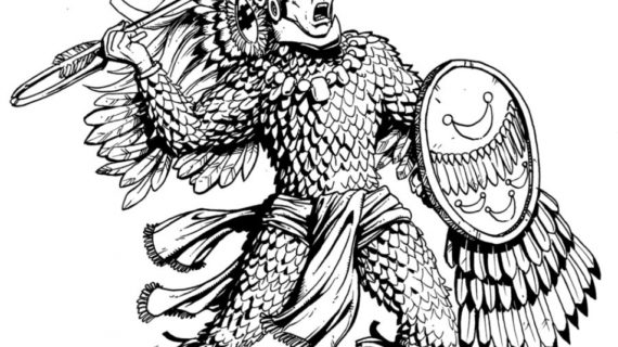 570x320 Aztec Eagle Warrior Drawing Art Best Cars - Aztec Warrior Drawing