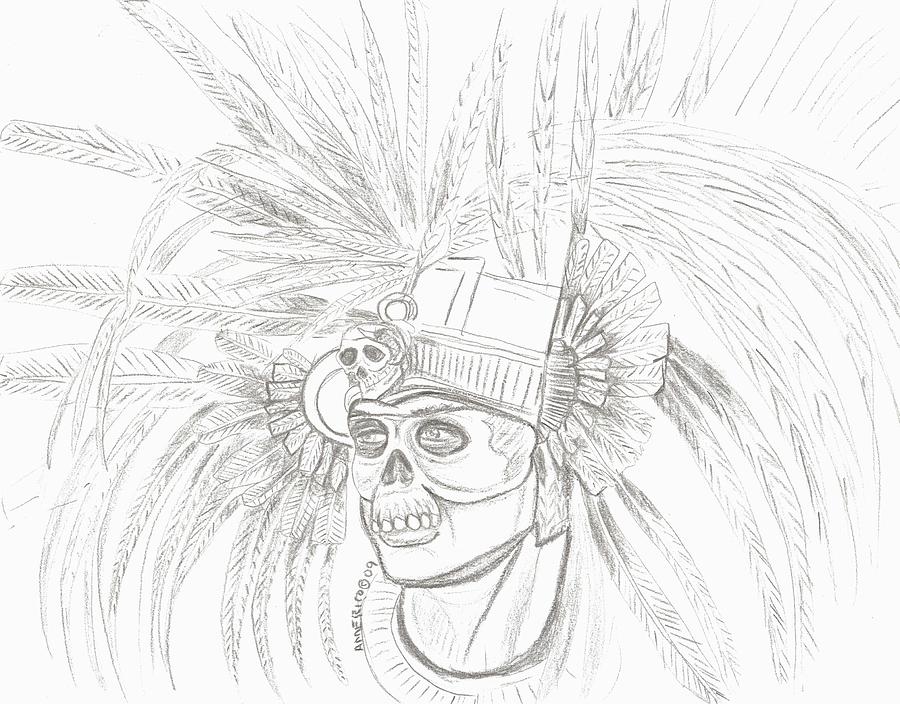 900x704 Aztec Warrior Drawing - Aztec Warrior Drawing