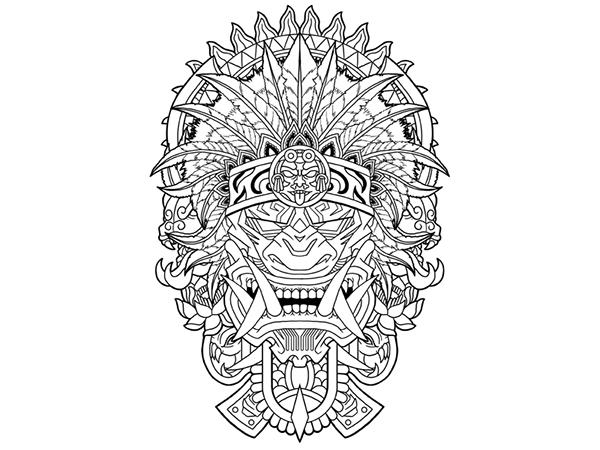 600x450 Aztec Warrior On Behance - Aztec Warrior Drawing