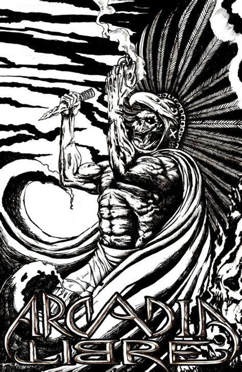 474x727 How To Draw A Aztec Warrior Pencil Art Drawing - Aztec Warrior Drawing