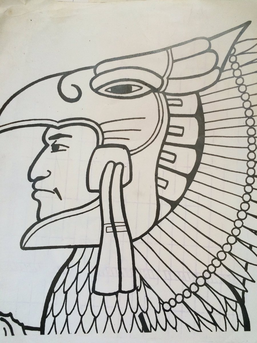 900x1200 Mexican Judge On Twitter Eagle Warrior Drawing - Aztec Warrior Drawing