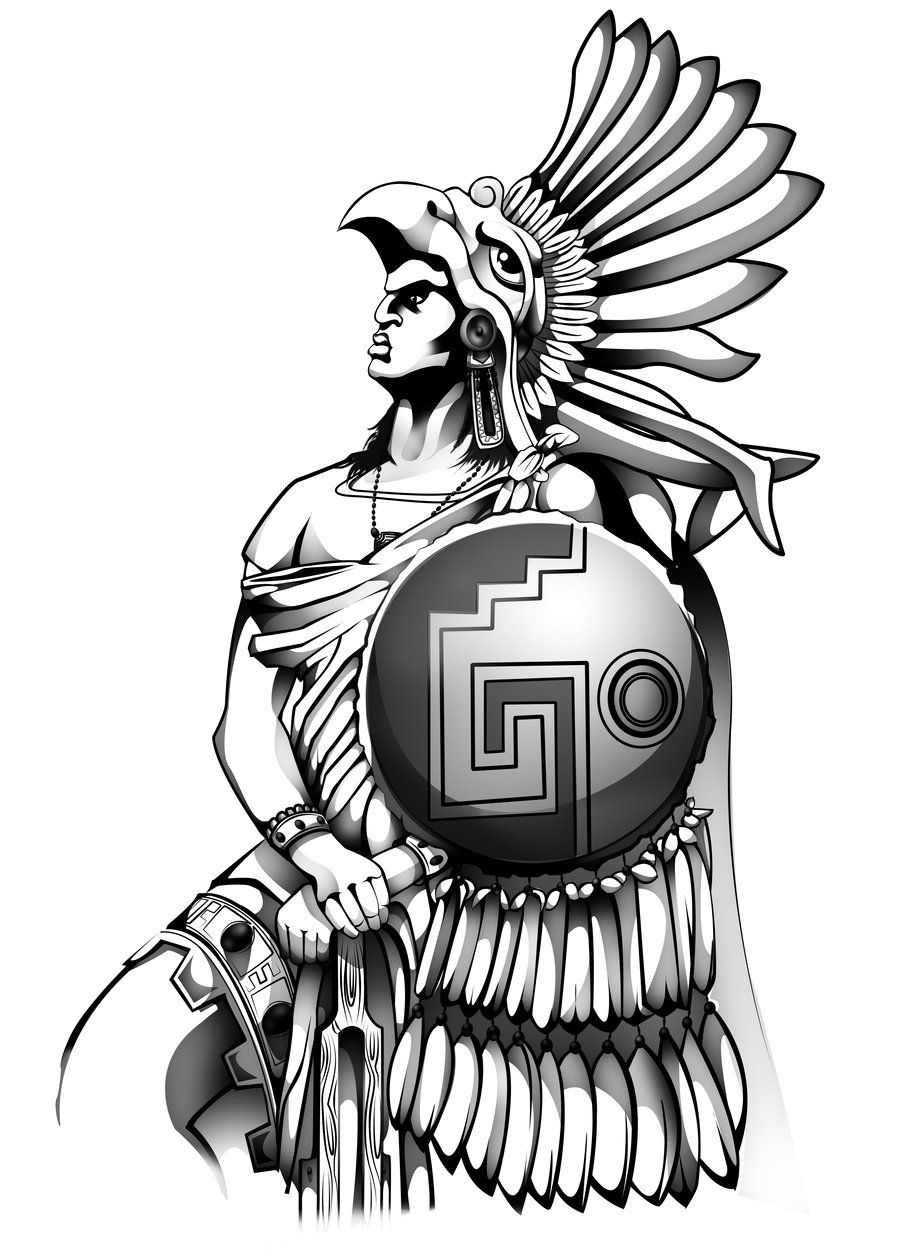900x1257 photo of for aztec eagle warrior drawing aztec designs - Aztec War...