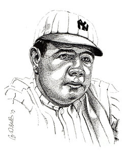 244x300 Babe Ruth Drawings Fine Art America - Babe Ruth Drawing