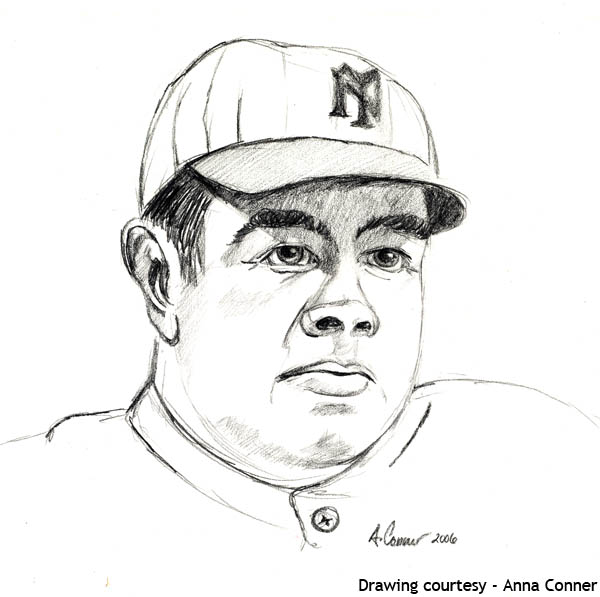 600x597 babe ruth genealogy project - Babe Ruth Drawing.