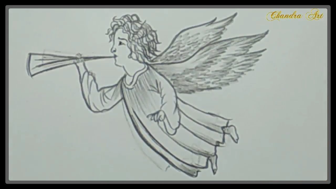 1280x720 Angel Drawing - Baby Angel Drawing