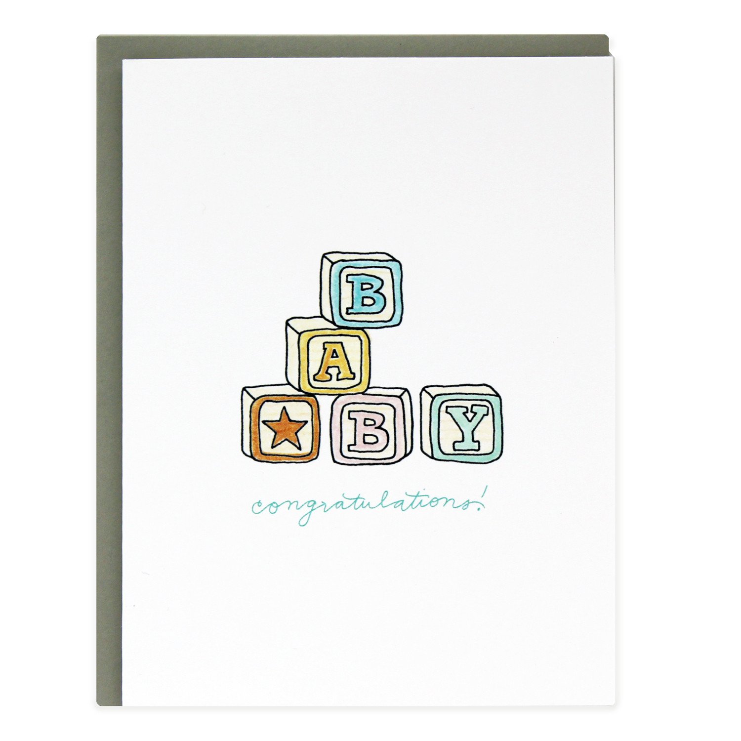 1500x1500 baby blocks greeting card ramona ruth - Baby Blocks Drawing