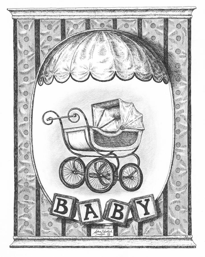 720x900 Baby Carriage Drawing - Baby Blocks Drawing
