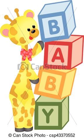 287x470 Vector - Baby Blocks Drawing