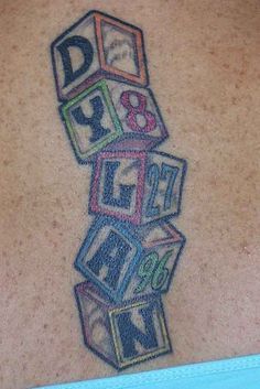 236x353 Abc Block Tattoo Design - Baby Blocks Drawing