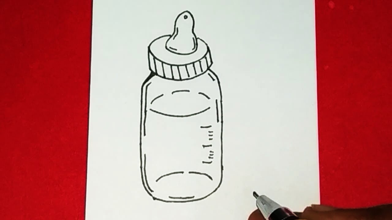 1280x720 How To Draw Baby Bottle Easy Baby Bottle Drawing For Kids - Baby Bottle Drawing