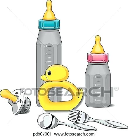 438x470 baby bottle drawing showing bottles pacifier rattle fork spoon png - Baby Bottle Drawing