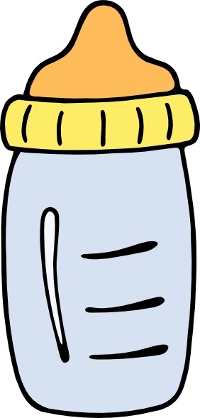 282x589 Baby Bottle Clip Art Free Vector In Open Office Drawing - Baby Bottle Drawing
