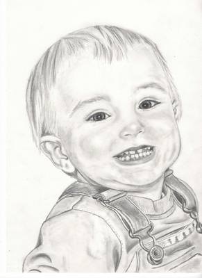 291x400 pencil drawing of a baby boy - Baby Boy Drawing