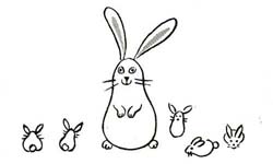 250x150 how to draw bunny rabbits drawing tutorials drawing how - Baby Bunny Drawing