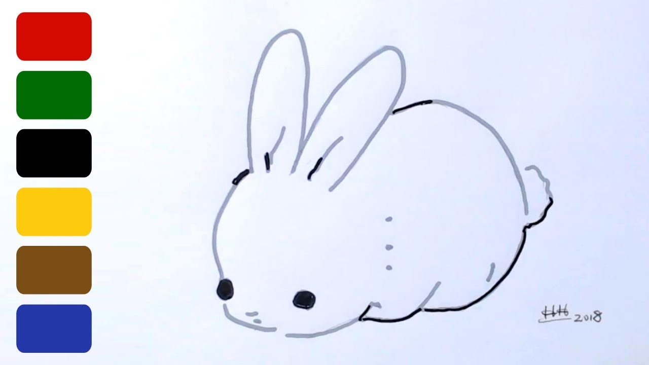 1280x720 How To Draw A Baby Bunny - Baby Bunny Drawing