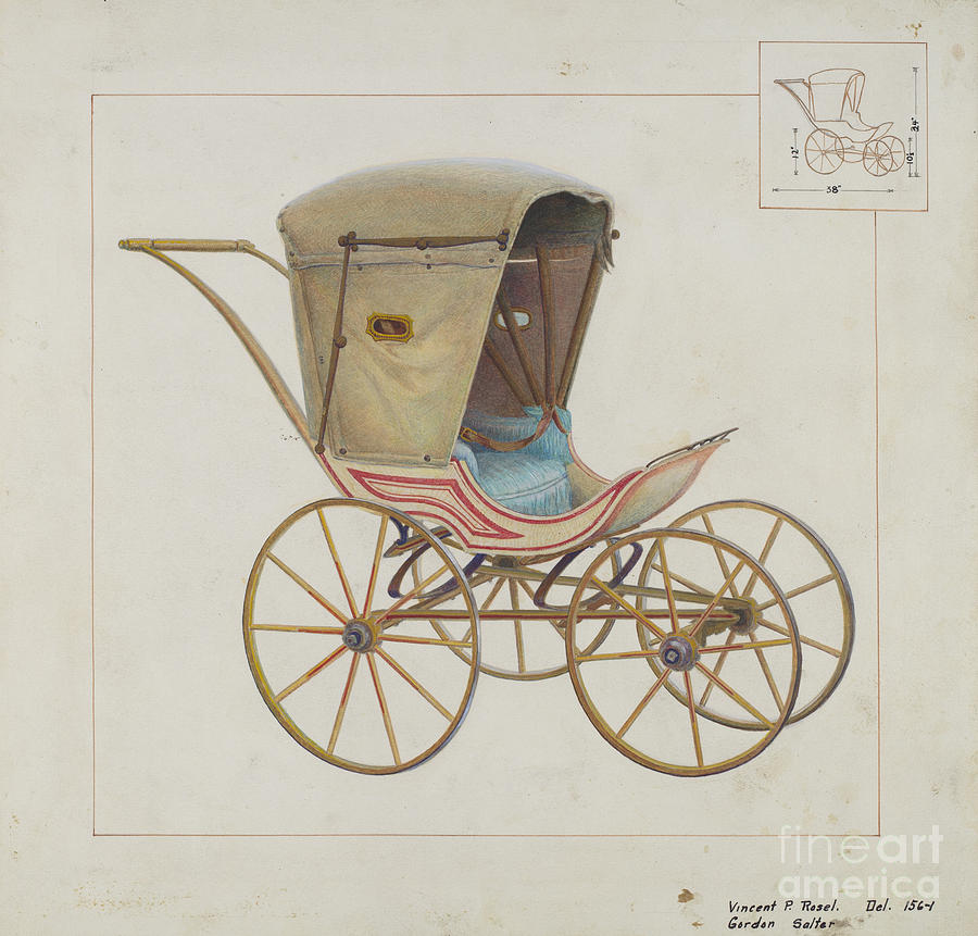 900x861 baby carriage drawing - Baby Carriage Drawing