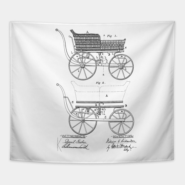 630x630 baby carriage vintage patent drawing - Baby Carriage Drawing