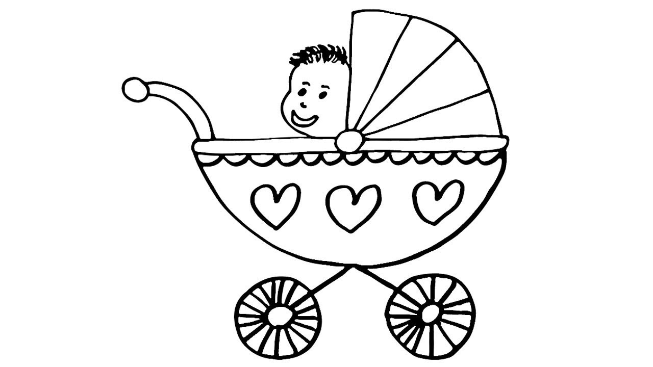 Baby Carriage Drawing at PaintingValley.com | Explore collection of ...