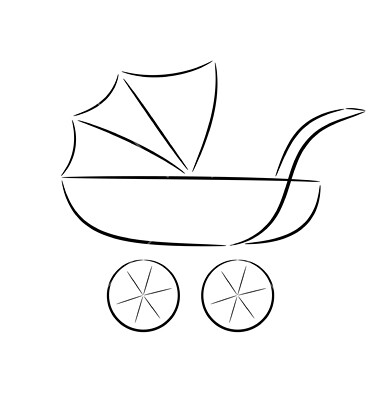 380x400 new baby stroller drawing baby stroller - Baby Carriage Drawing