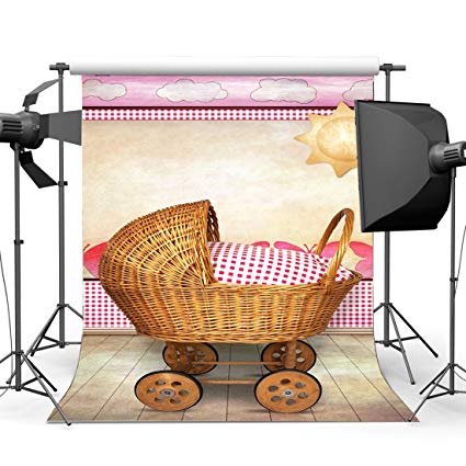 425x425 gladbuy sweet baby shower backdrop vinyl baby - Baby Carriage Drawing