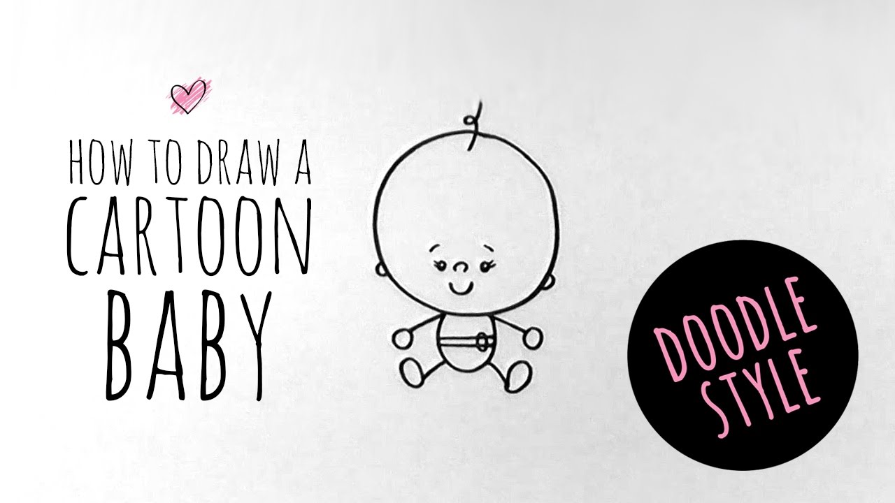 1280x720 How To Draw A Cartoon Baby - Baby Cartoon Drawing