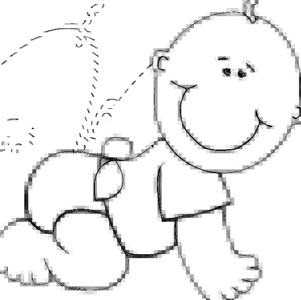 596x595 baby, darling, animation, smiling, amused, cartoon, drawing, cute - Baby Cartoon Drawing