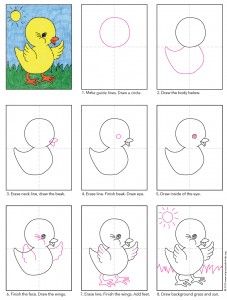 227x300 draw a baby chick - Baby Chick Drawing
