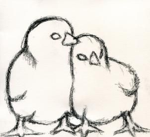 302x276 How To Draw Baby Chickens, Realistic Chicks Step - Baby Chick Drawing