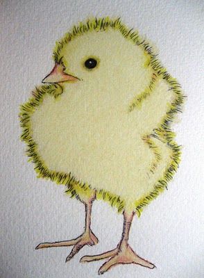 294x400 april - Baby Chick Drawing