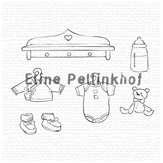 520x520 Eline's Digital Stamps Baby Clothes Buddly Crafts - Baby Clothes Drawing