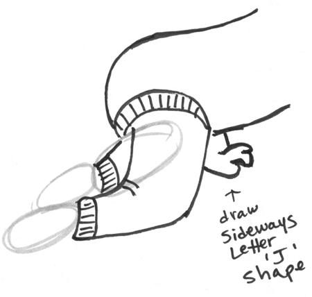 450x428 how to draw a crawling baby with cartooning lesson - Baby Crawling Drawing