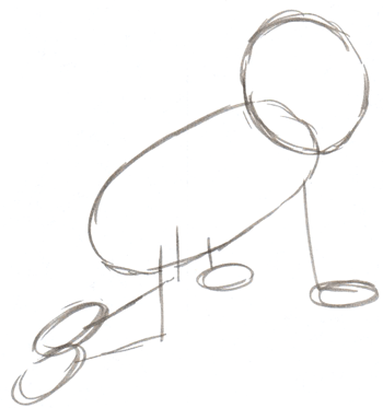 350x373 step how to draw a baby crawling with simple instructions - Baby Crawling Drawing