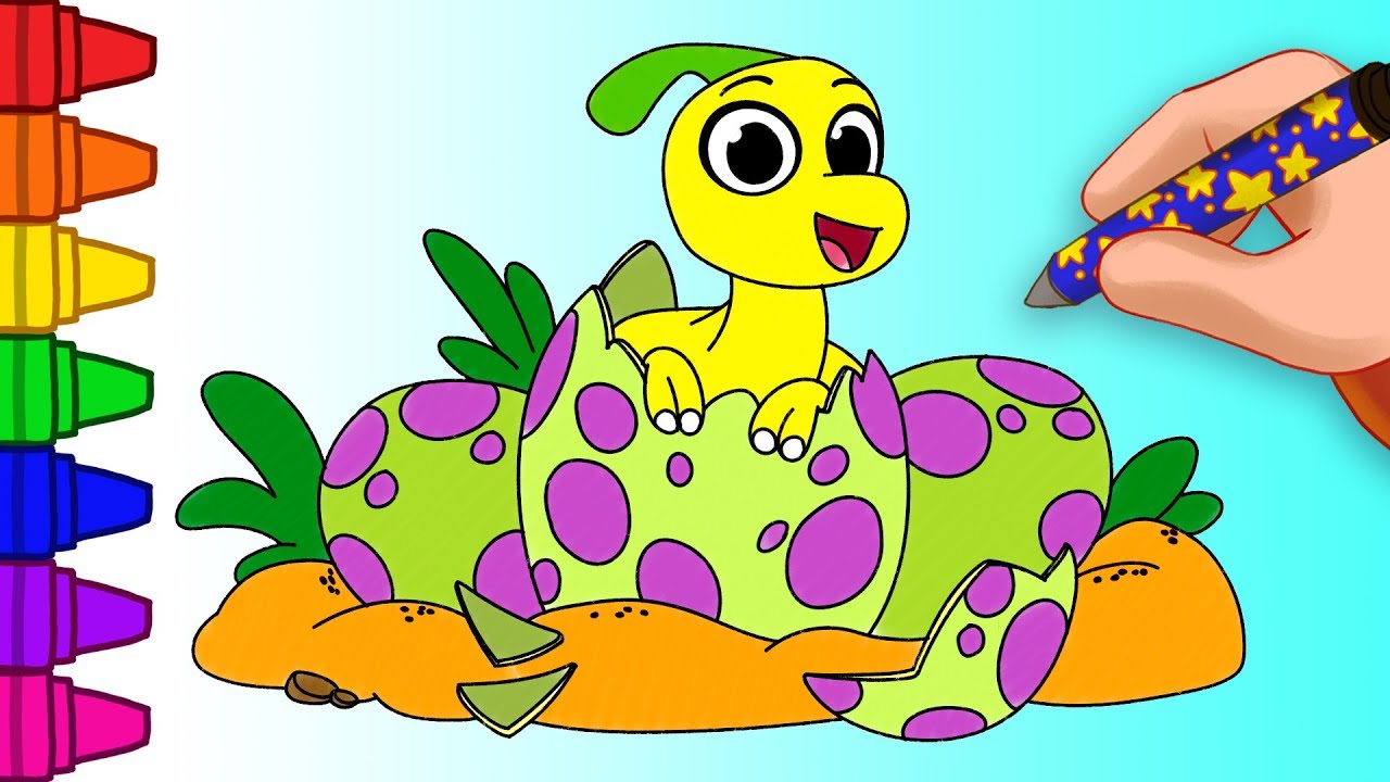 1280x720 How To Draw A Dinosaur Baby Drawing Baby Dinosaurs Club Baboo - Baby Dinosaur Drawing