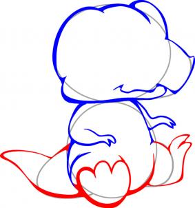 283x302 How To Draw How To Draw A Cute Dinosaur - Baby Dinosaur Drawing