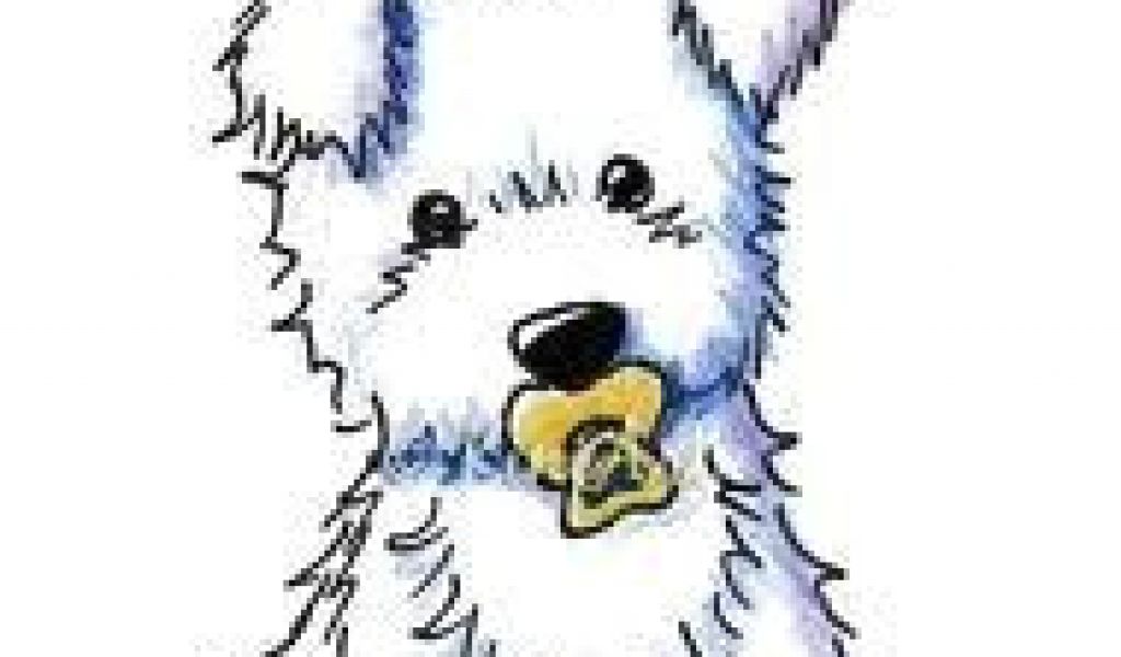 1024x600 drawing of a baby dog baby westie pawsitively westie westies - Baby Dog Drawing