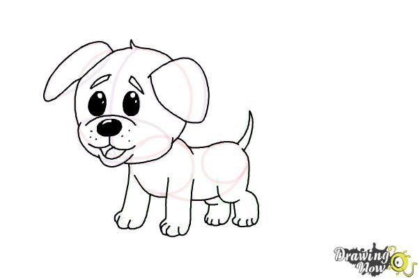 600x400 How To Draw A Baby Dog - Baby Dog Drawing