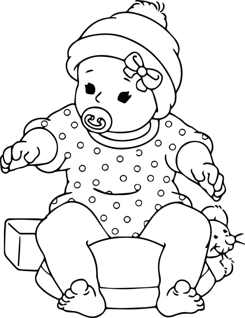 788x1024 coloring pages enchanting baby coloring pages baby doll coloring - Baby Doll Drawing