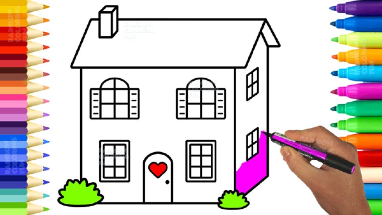 1280x720 Cute Baby Doll House Coloring Pages - Baby Doll Drawing