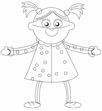 400x435 how to draw baby dolls with easy step - Baby Doll Drawing