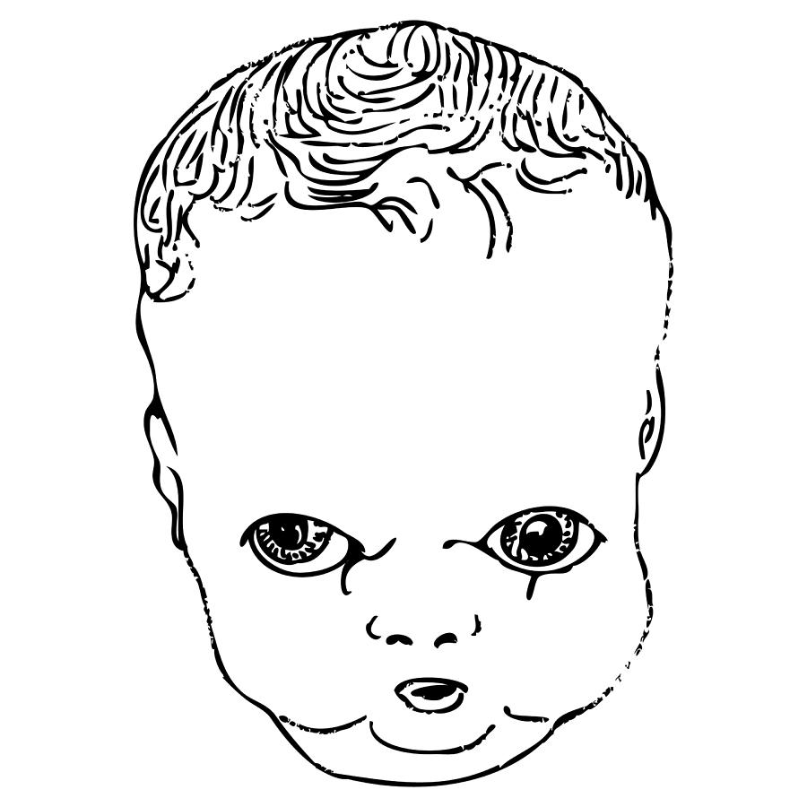 900x900 strange doll baby drawing - Baby Doll Drawing