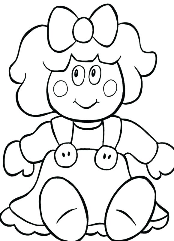 580x803 Baby Doll Coloring - Baby Doll Drawing