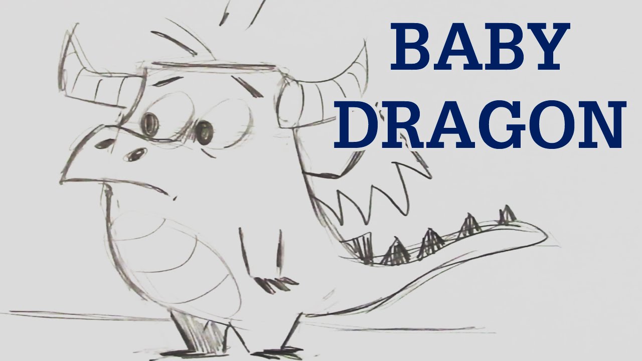 1280x720 How To Draw A Baby Dragon - Baby Dragon Drawing