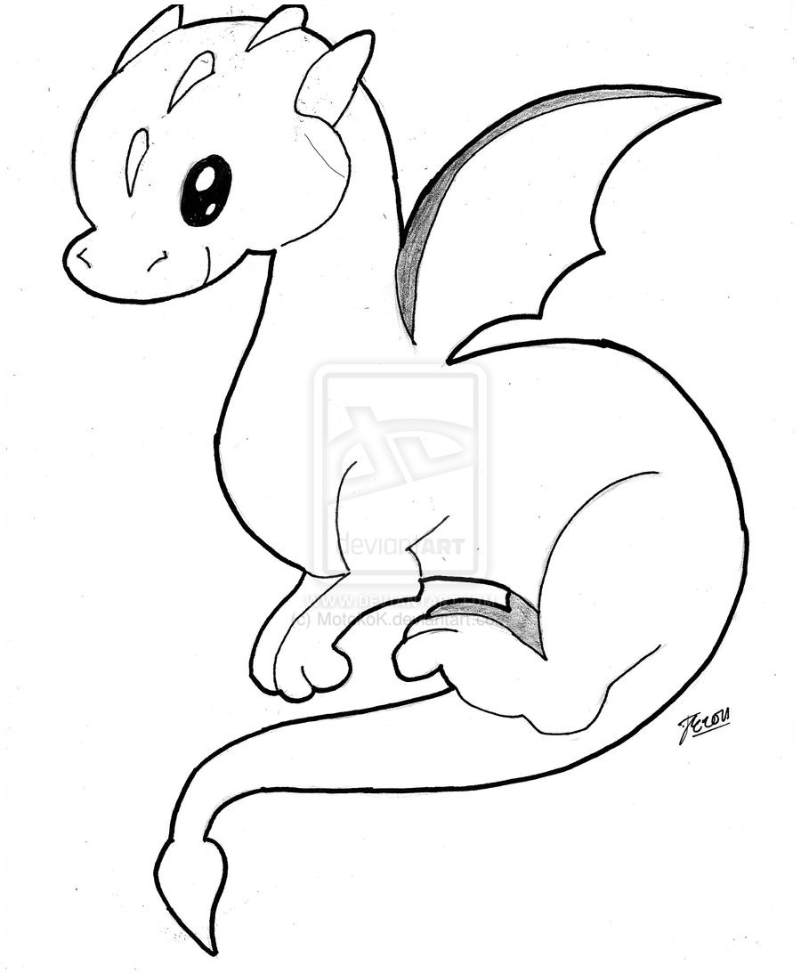 900x1094 Baby Dragon Coloring Pages - Baby Dragon Drawing
