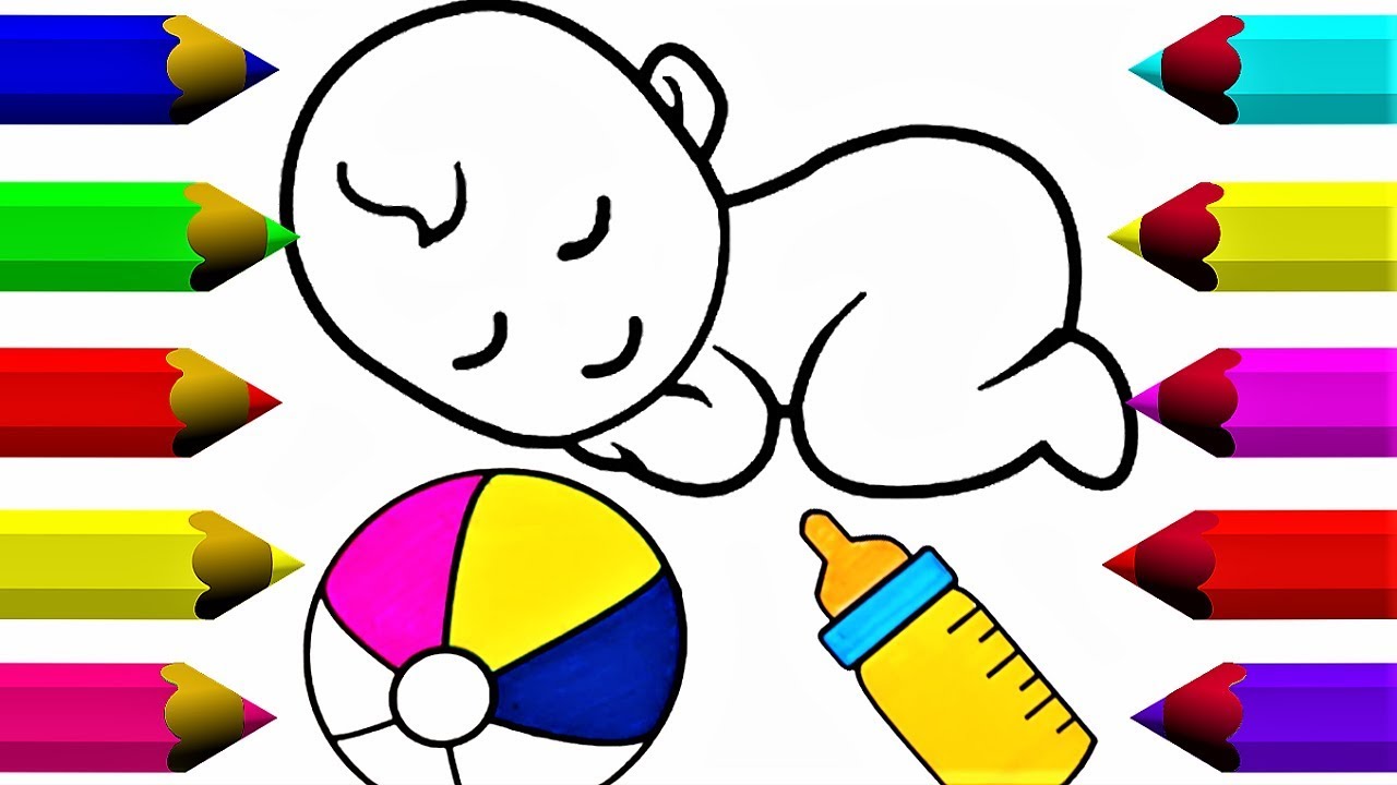 1280x720 Drawing And Coloring For Baby - Baby Drawing